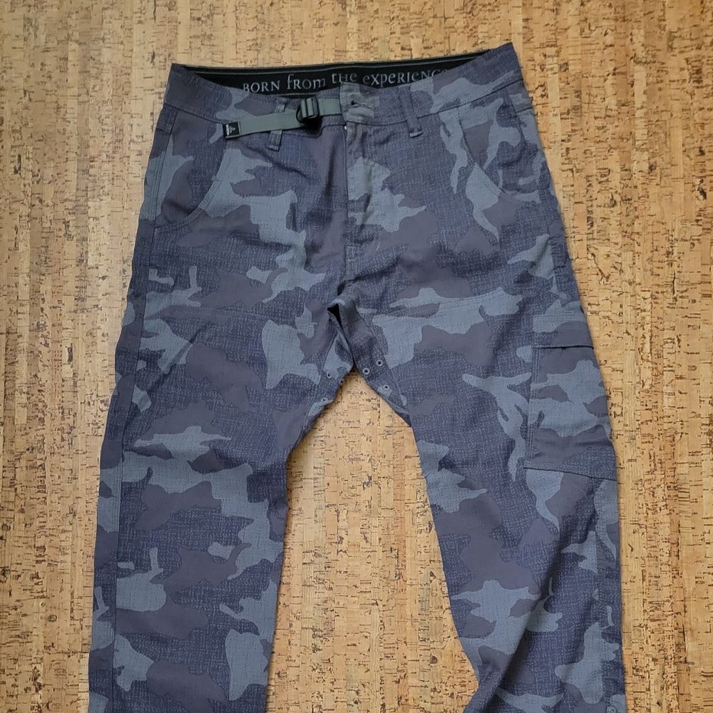 Prana Stretch Zion Straight Men's Pants 32W x 32L - Camo